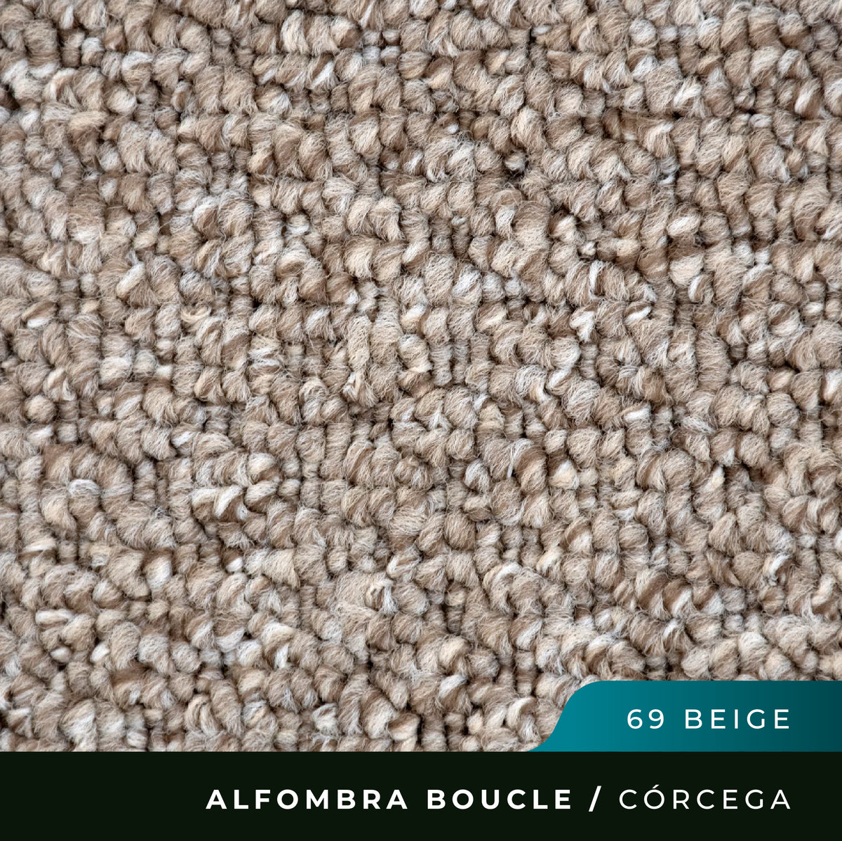 Alfombra Boucle Córcega - 4mts de Ancho - Beige 69