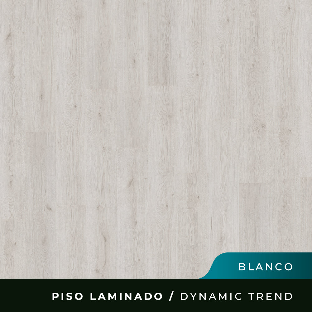 Piso Laminado Dynamic Trend Biselado - Blanco - 8mm