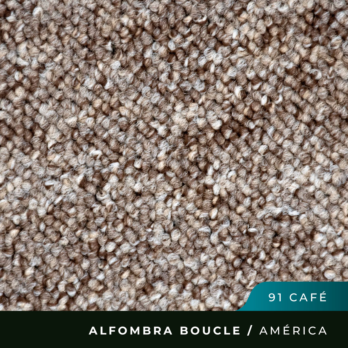 Alfombra Boucle América - 4mts de Ancho - Cafe 91
