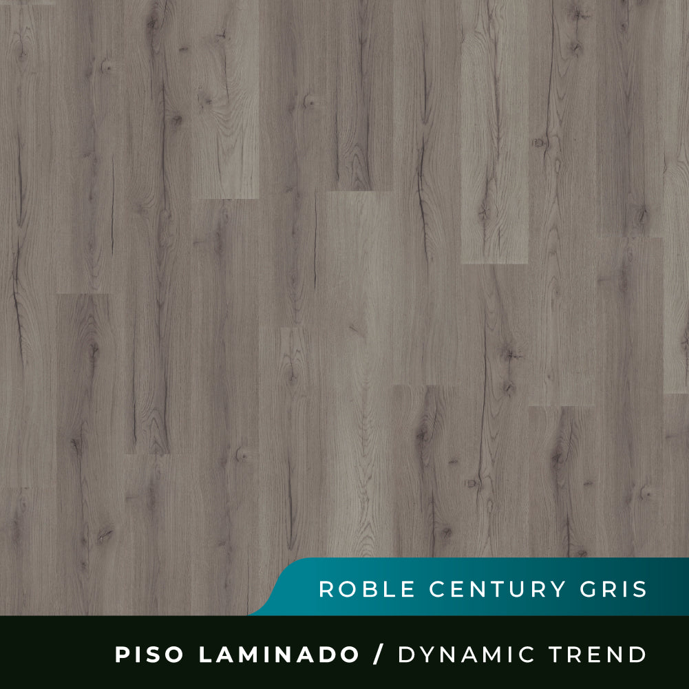 Piso Laminado Dynamic Trend Biselado - Roble Century Gris - 8mm