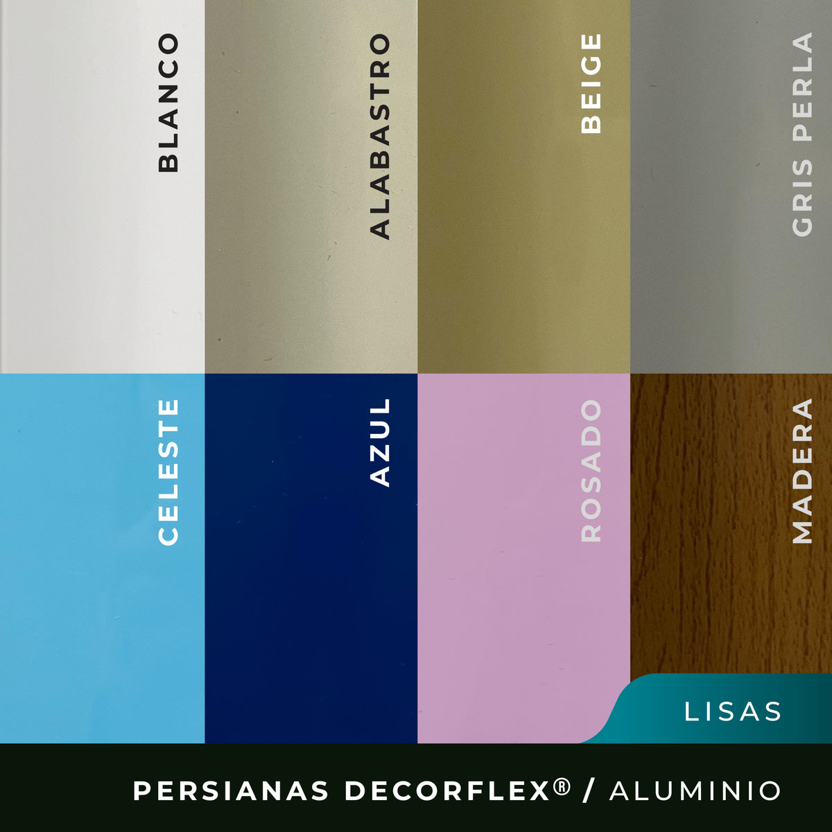 Persianas Aluminio - Variedad de Colores
