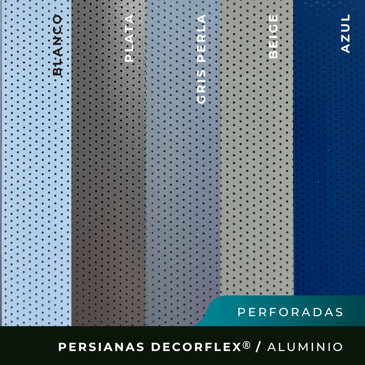 Persianas Aluminio - Variedad de Colores