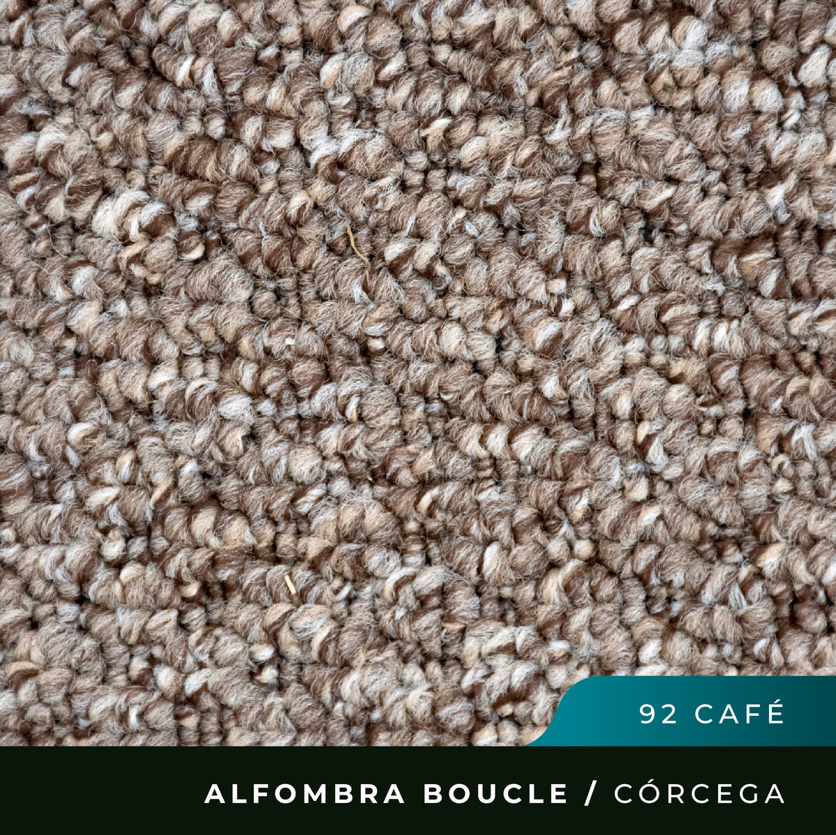 Alfombra Boucle Córcega - 4mts de Ancho - Café 92