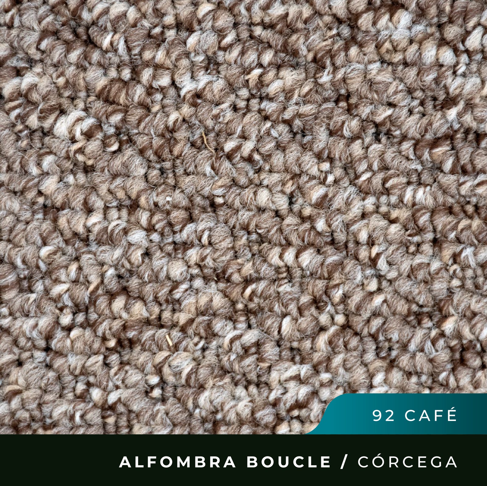 Alfombra Boucle Córcega - 4mts de Ancho - Café 92