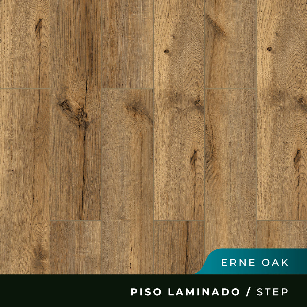 Piso Laminado Step Biselado - Erne Oak - 8mm