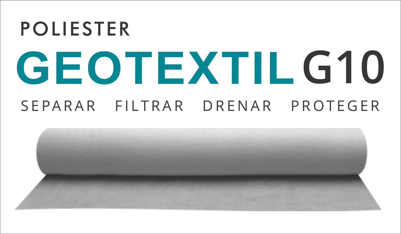 GEOTEXTIL G10 - 105grs/mt2 - Ancho 1,45mts x 100mts largo