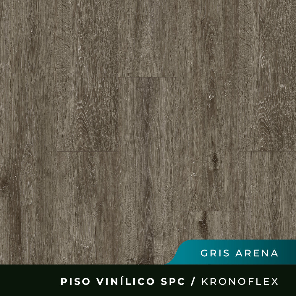 Piso Vinílico SPC Kronoflex - Gris Arena - 5,2mm