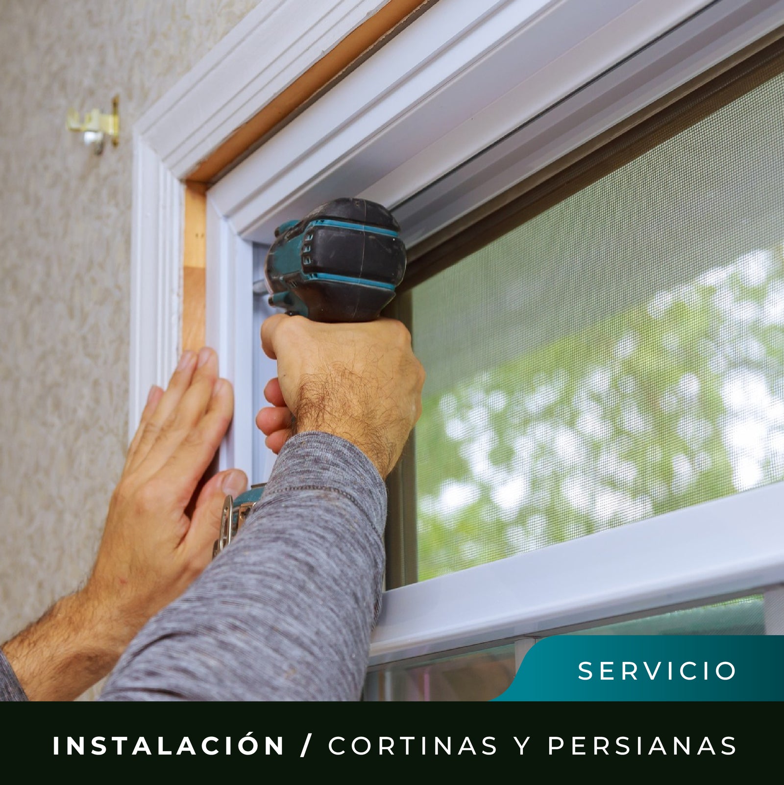 Servicio de instalación de cortinas y persianas de interior
