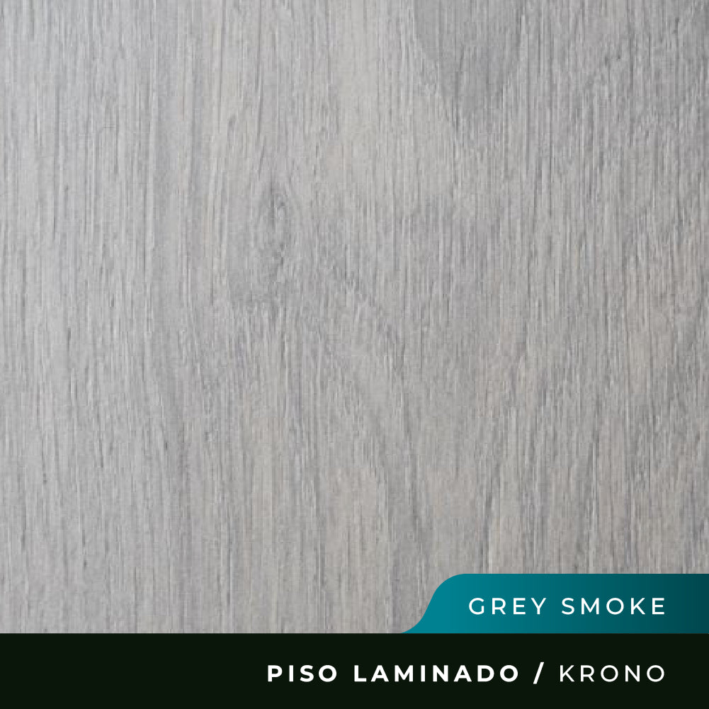 Piso Laminado Krono Biselado - Grey Smoke - 8mm