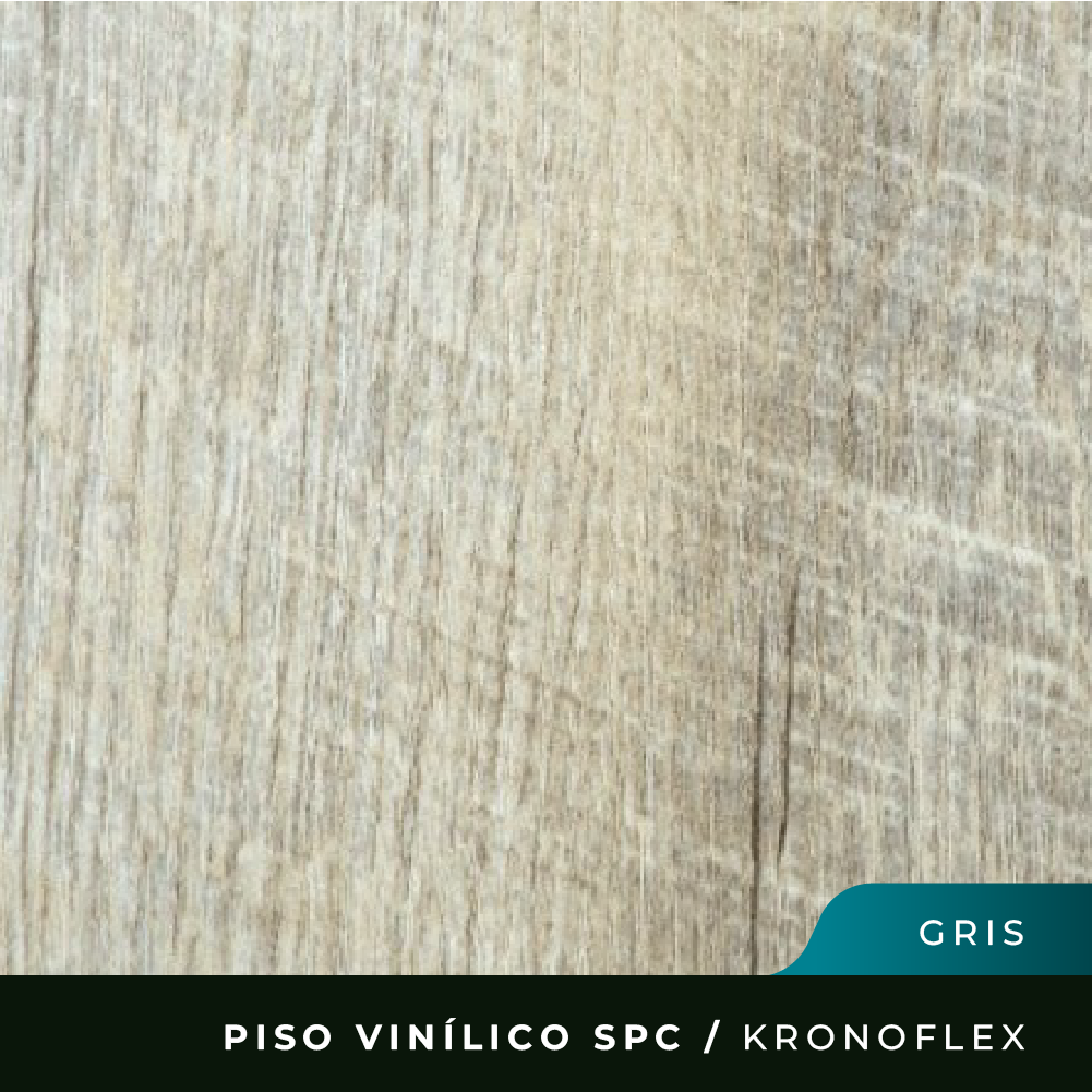 Piso Vinílico SPC Kronoflex - Gris - 5mm
