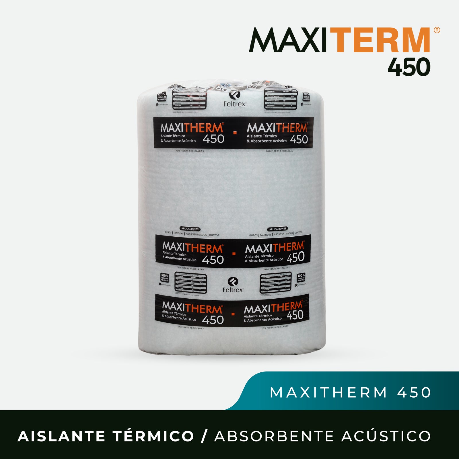 Aislante Maxitherm 450 - 60mm 1.20 x 10 Mts