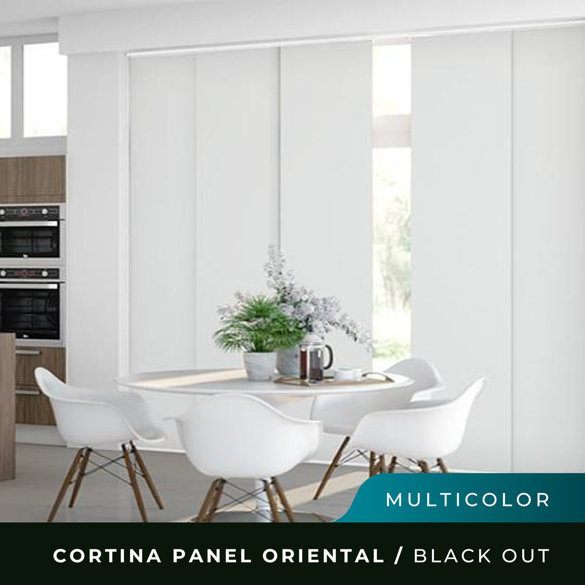 Cortina Panel Oriental Black Out - Color a elección