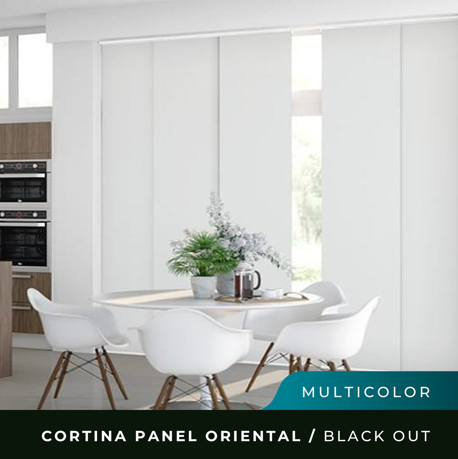 Cortina Panel Oriental Black Out - Color a elección