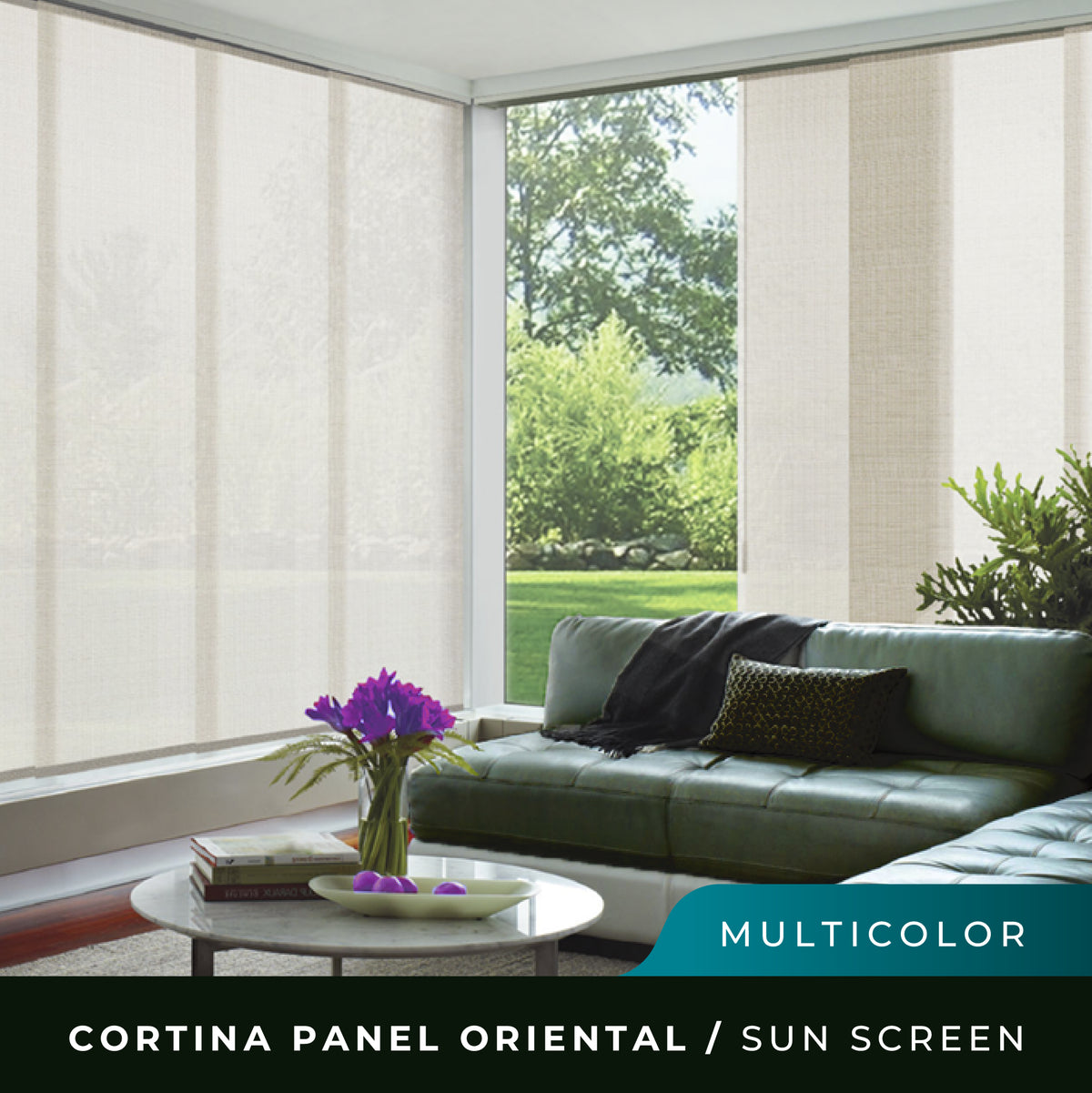 Cortina Panel Oriental Sun Screen - Color a elección