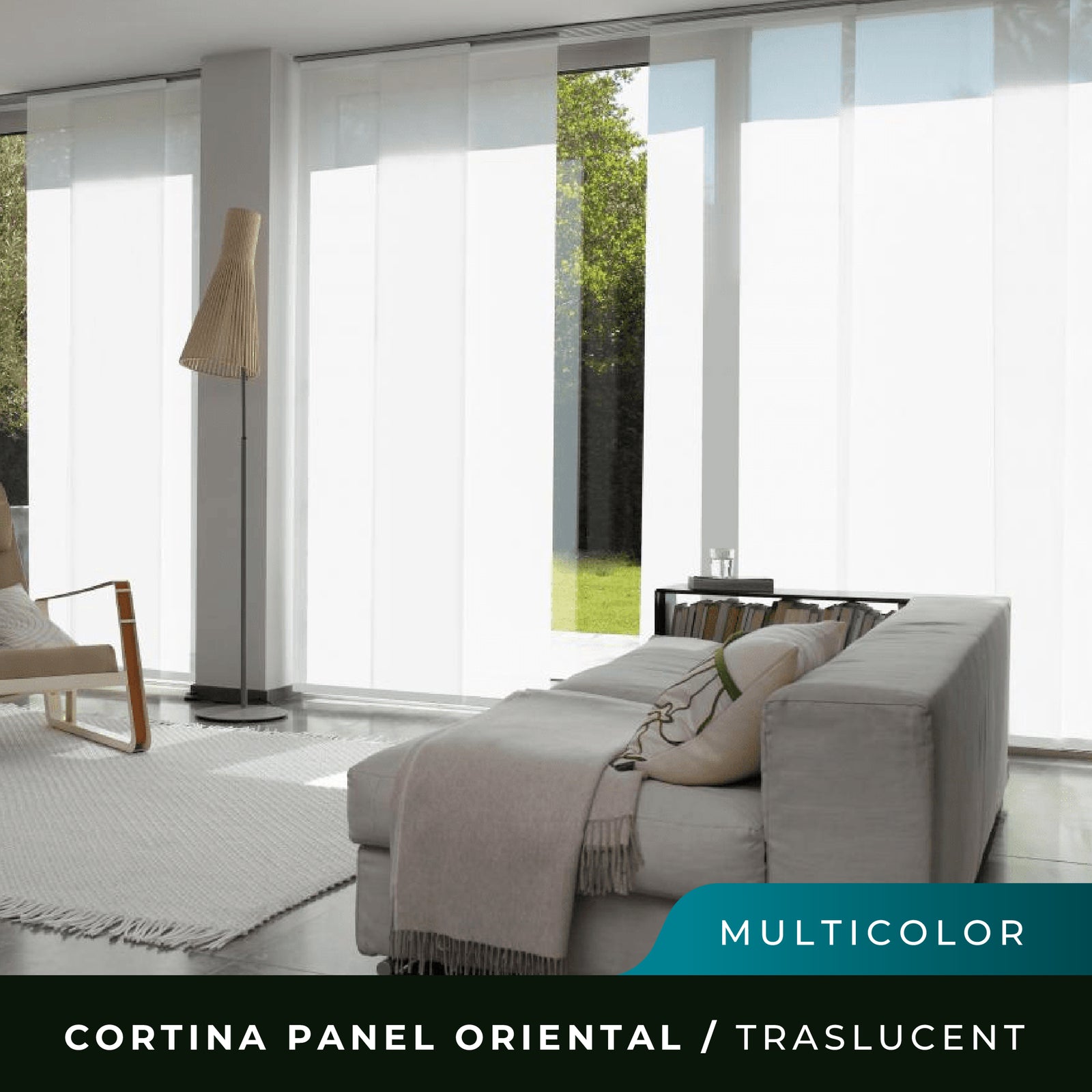 Cortina Panel Oriental Traslucent - Color a elección