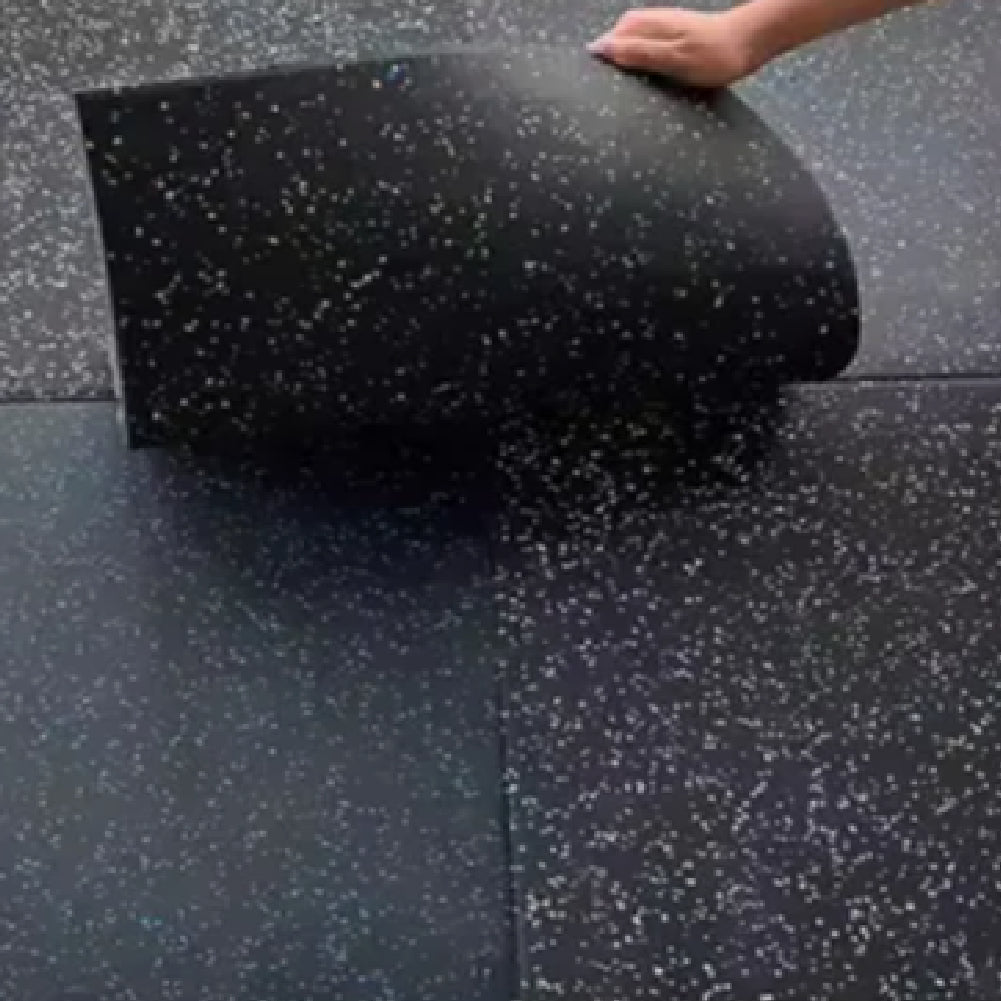 Piso de Caucho - Pack x 4 - Negro con Puntos - 2,5cm