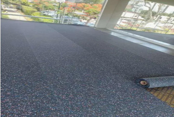 Piso de Caucho en Rollo 10mt x 1mt x 2mm