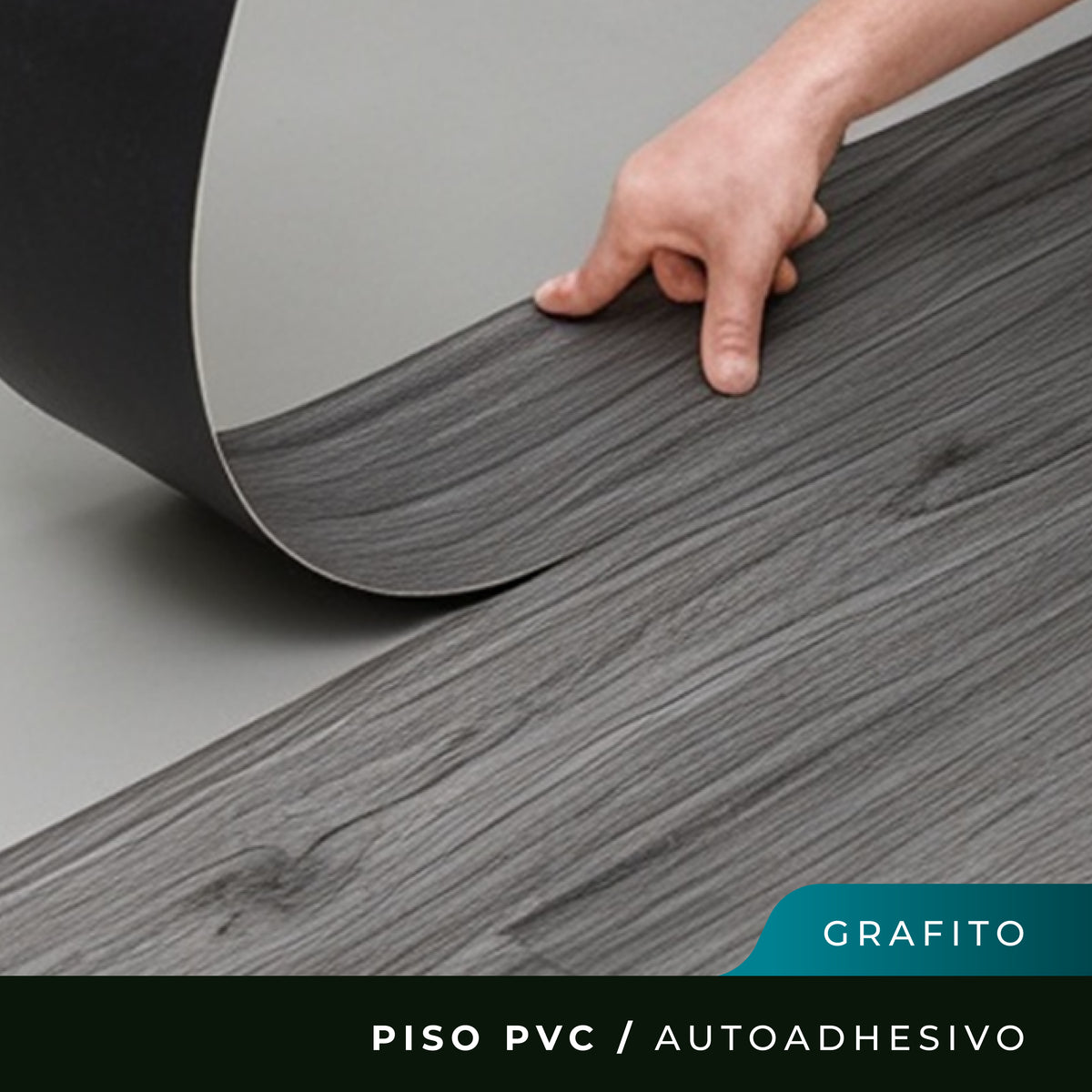Piso PVC Autoadhesivo - Grafito - 1,5mm 