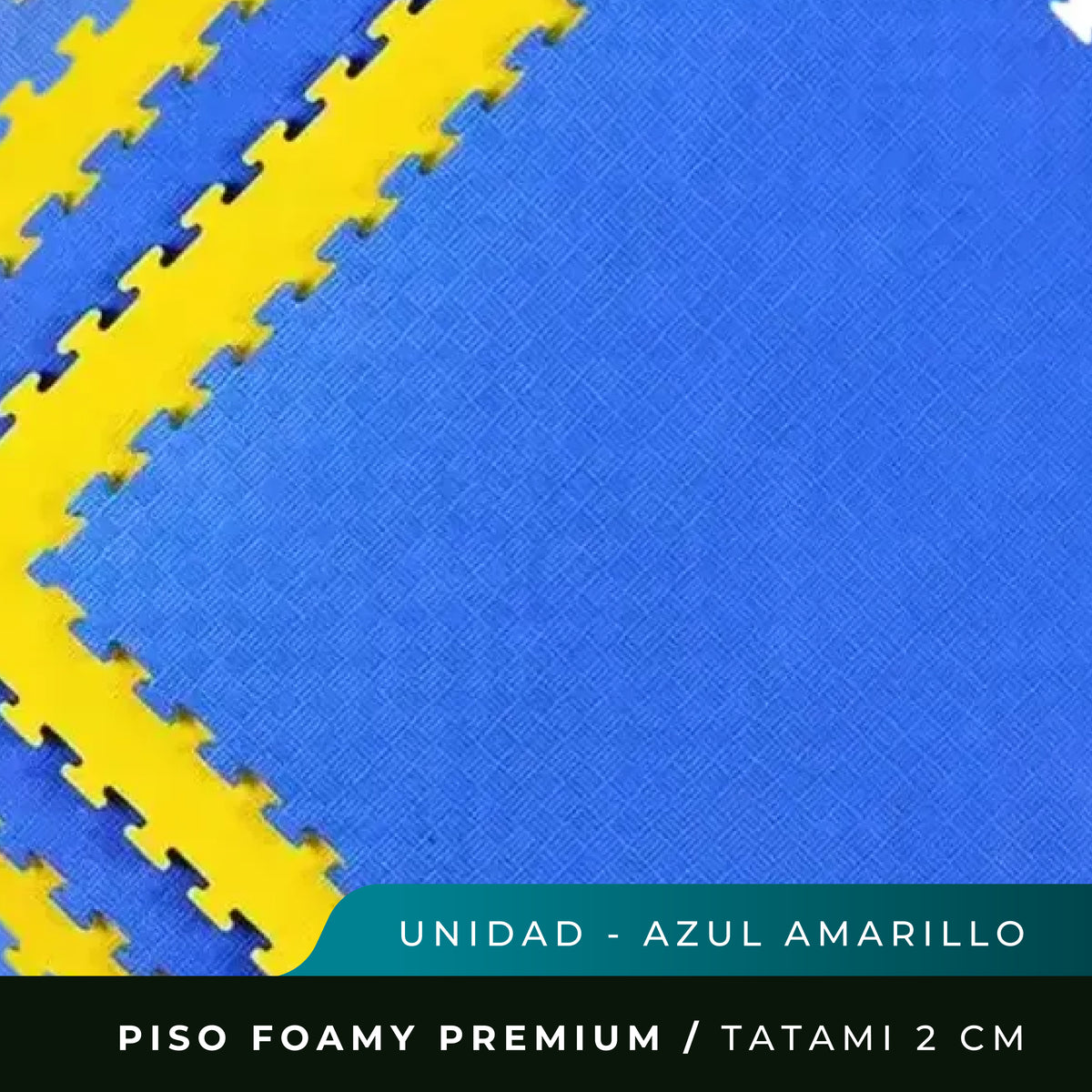Piso Foamy Premium Tatami - Amarillo Azul - 2cm