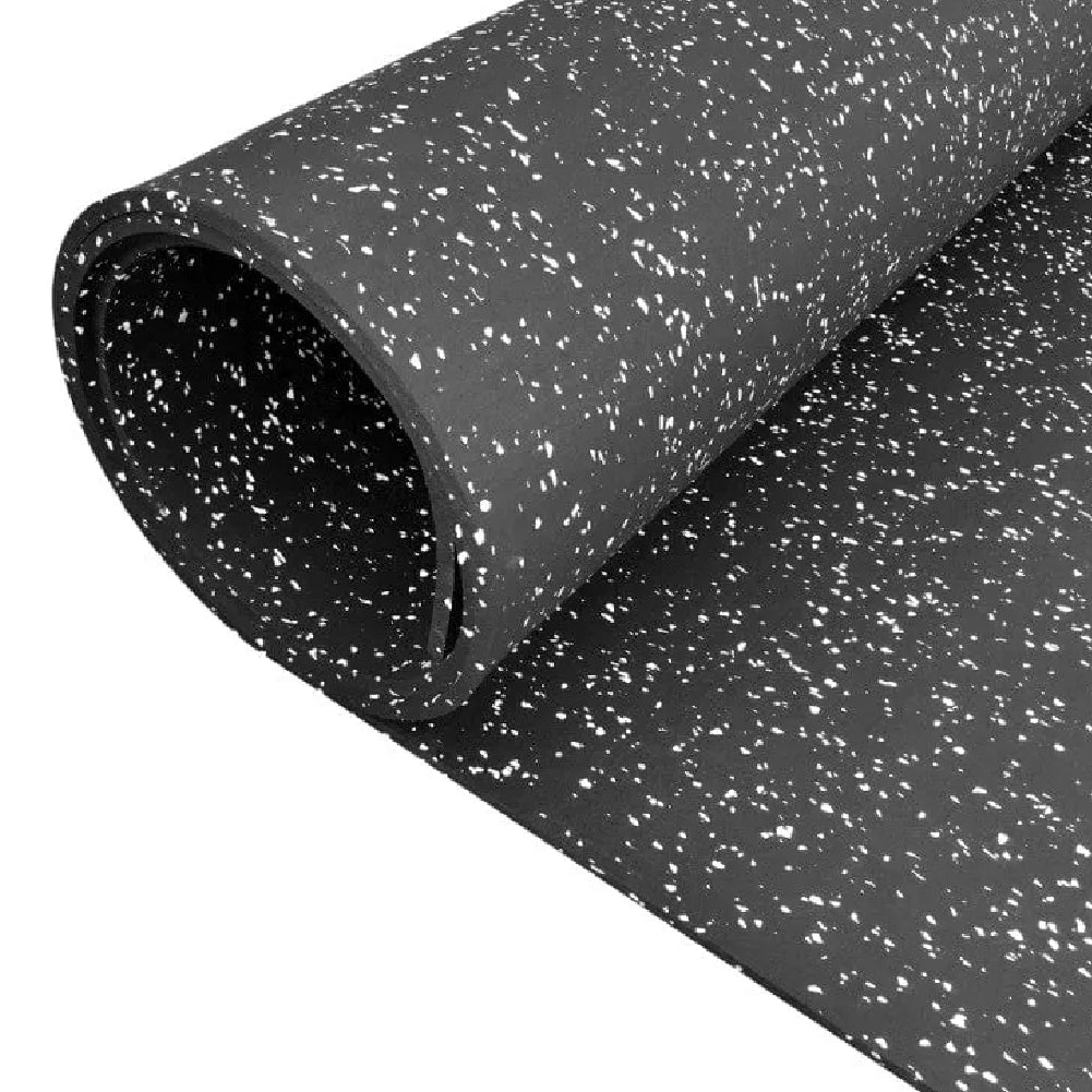 Piso de Caucho Rollo - Negro con Puntos - 2mm