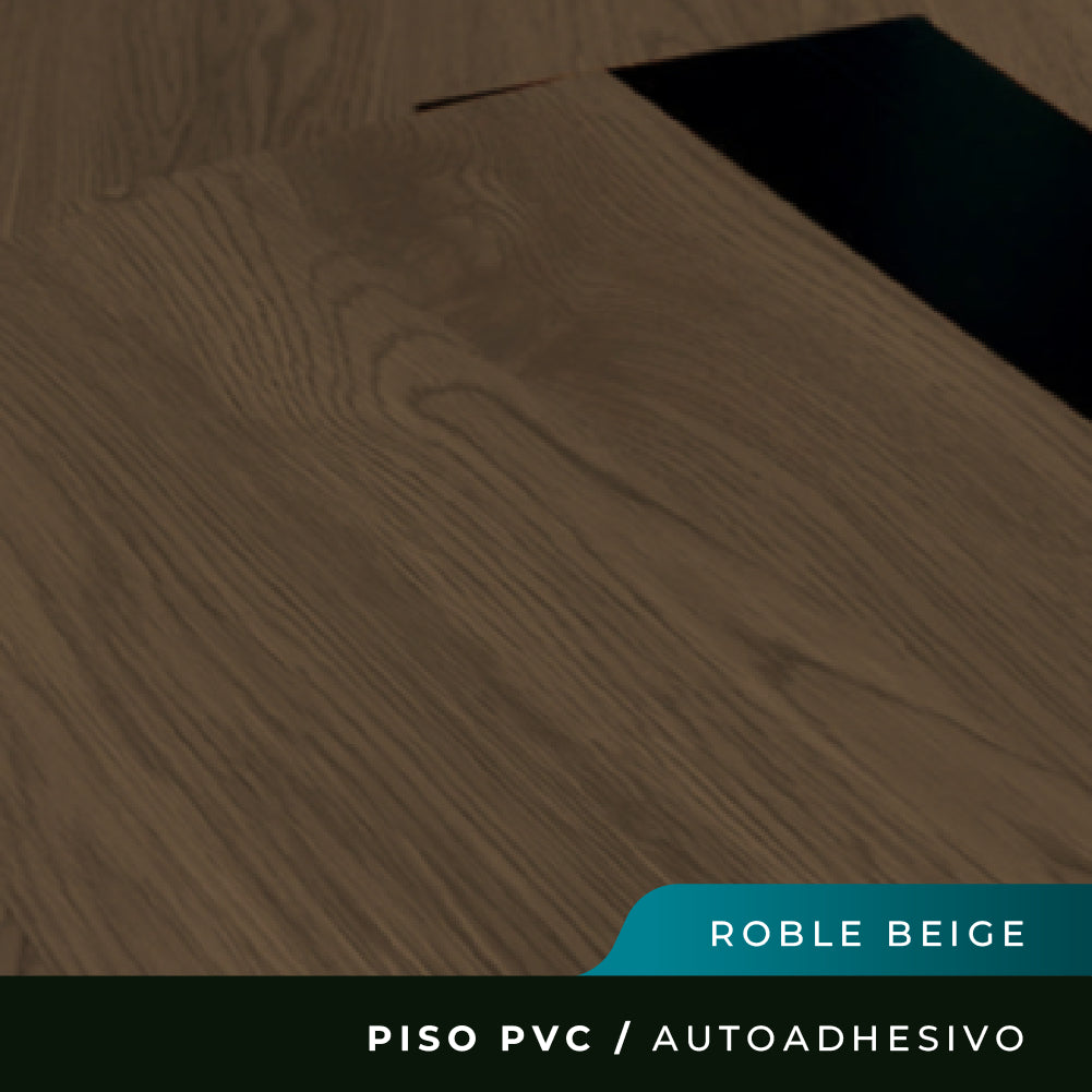 Piso PVC Autoadhesivo - Roble Beige - 1,5mm 