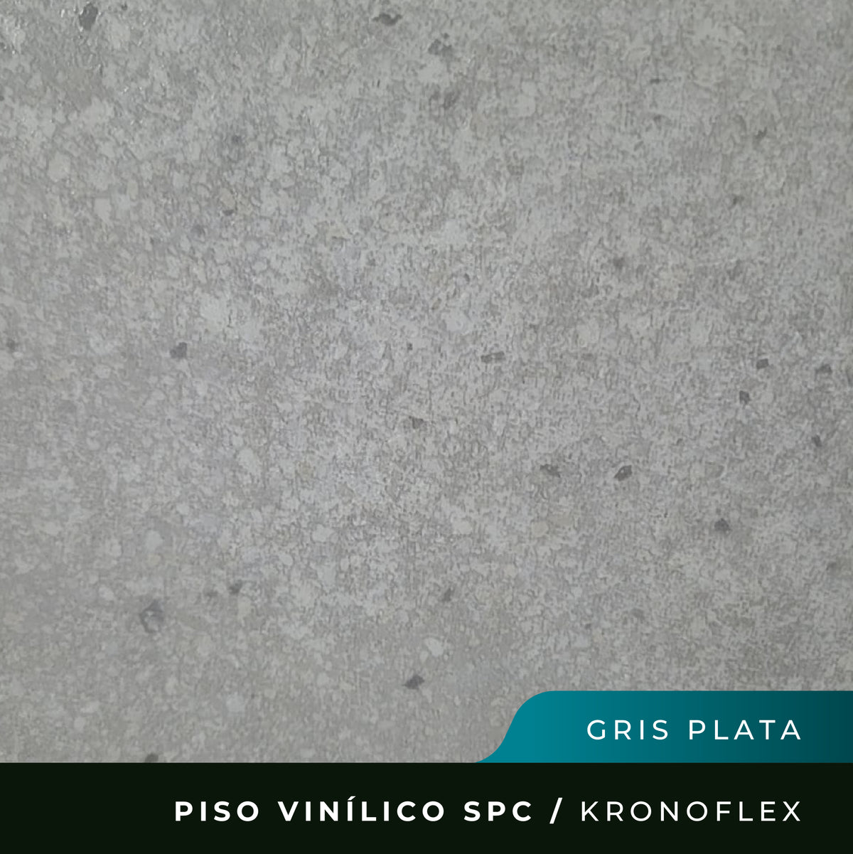 Piso Vinílico SPC Kronoflex - Gris Plata - 6,5mm Piso