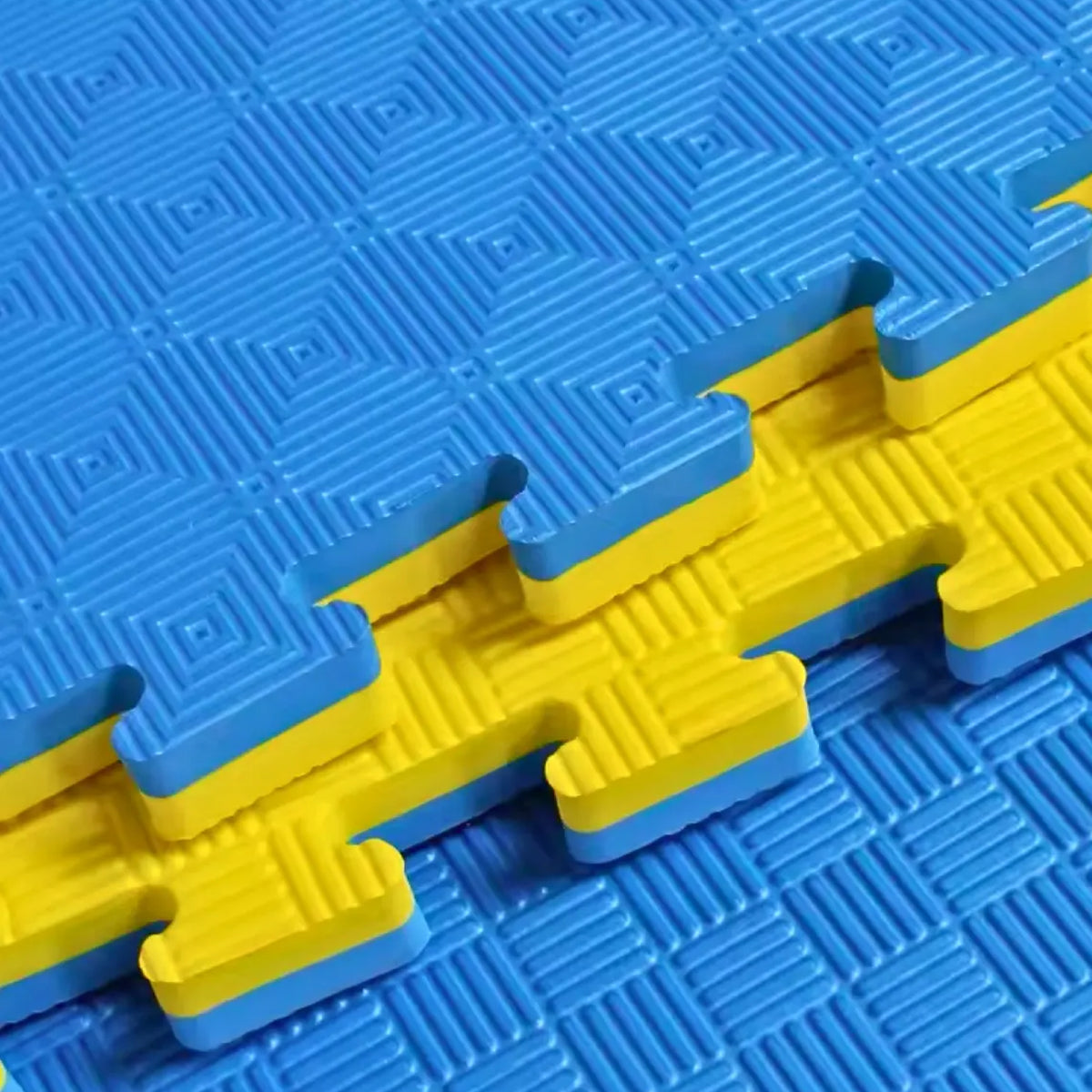 Piso Foamy Premium Tatami - Pack x 10 - Amarillo Azul - 2cm