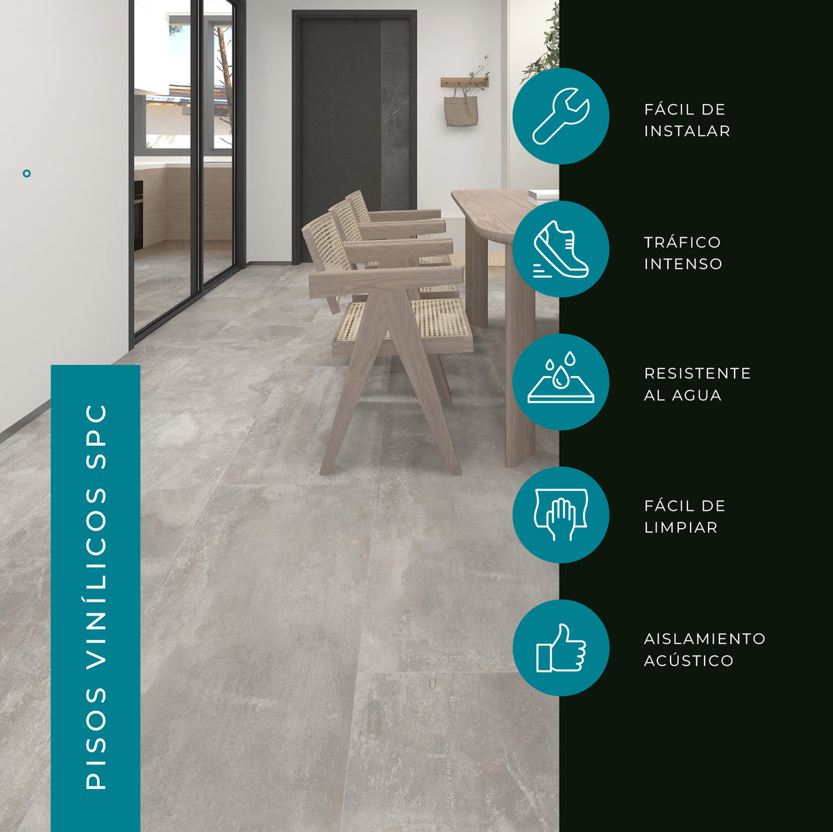 Piso Vinilico SPC Palmeta Plus - Agata 5mm