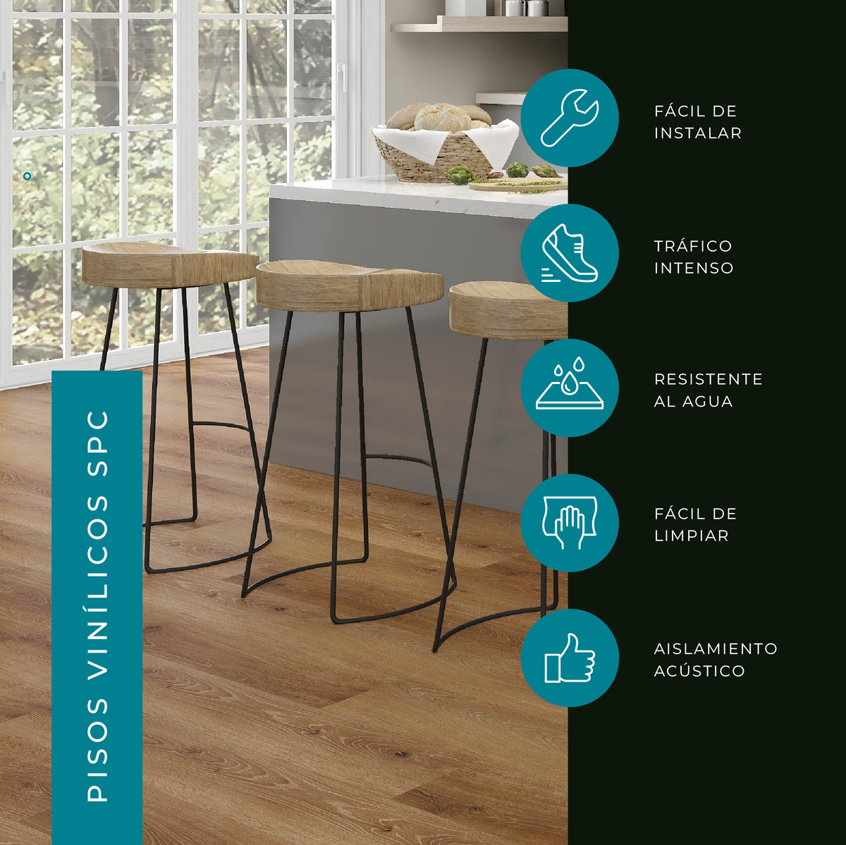 Piso Vinílico SPC Kronoflex Plus - Brunfeld - 5,2mm