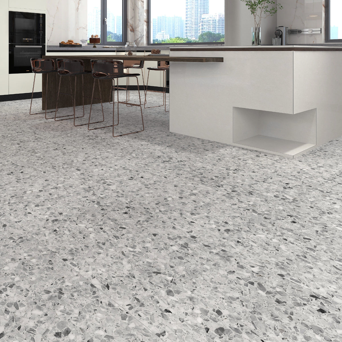 Piso Vinilico SPC Palmeta Plus - Terrazo 5mm