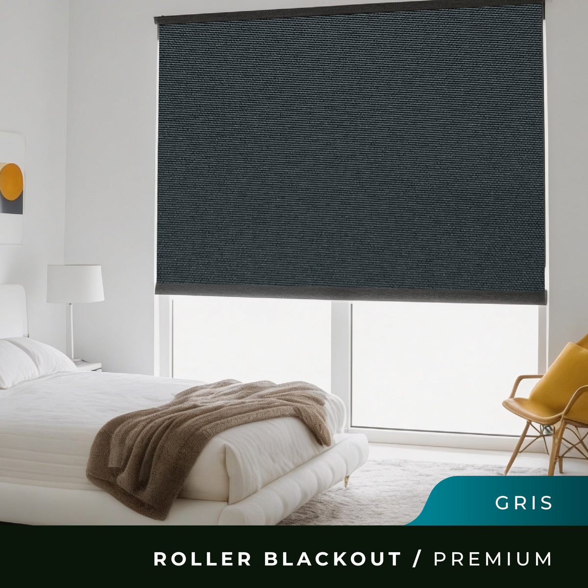 Cortina Roller Black Out Premium Prefabricadas - Gris