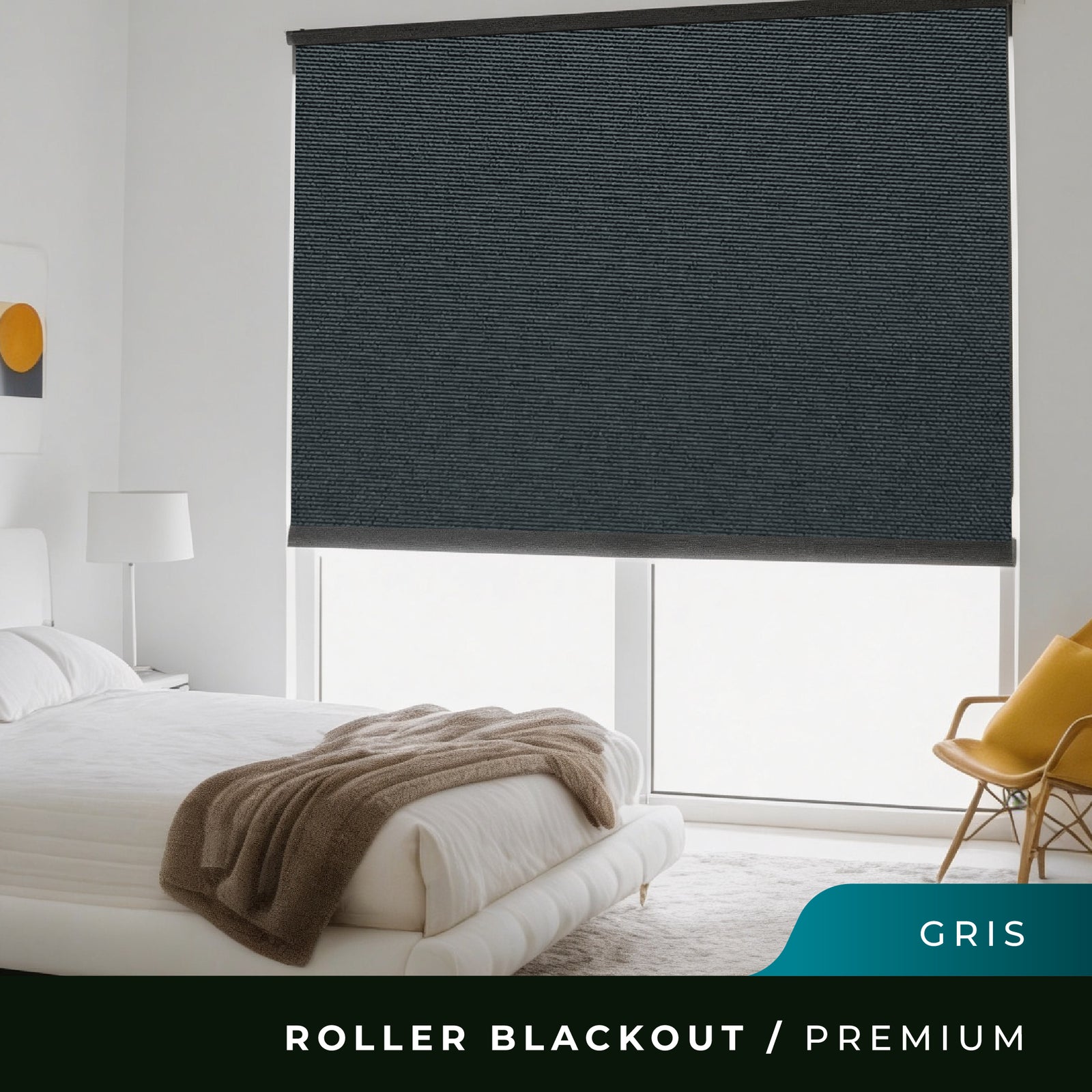 Cortina Roller Black Out Premium Prefabricadas - Gris
