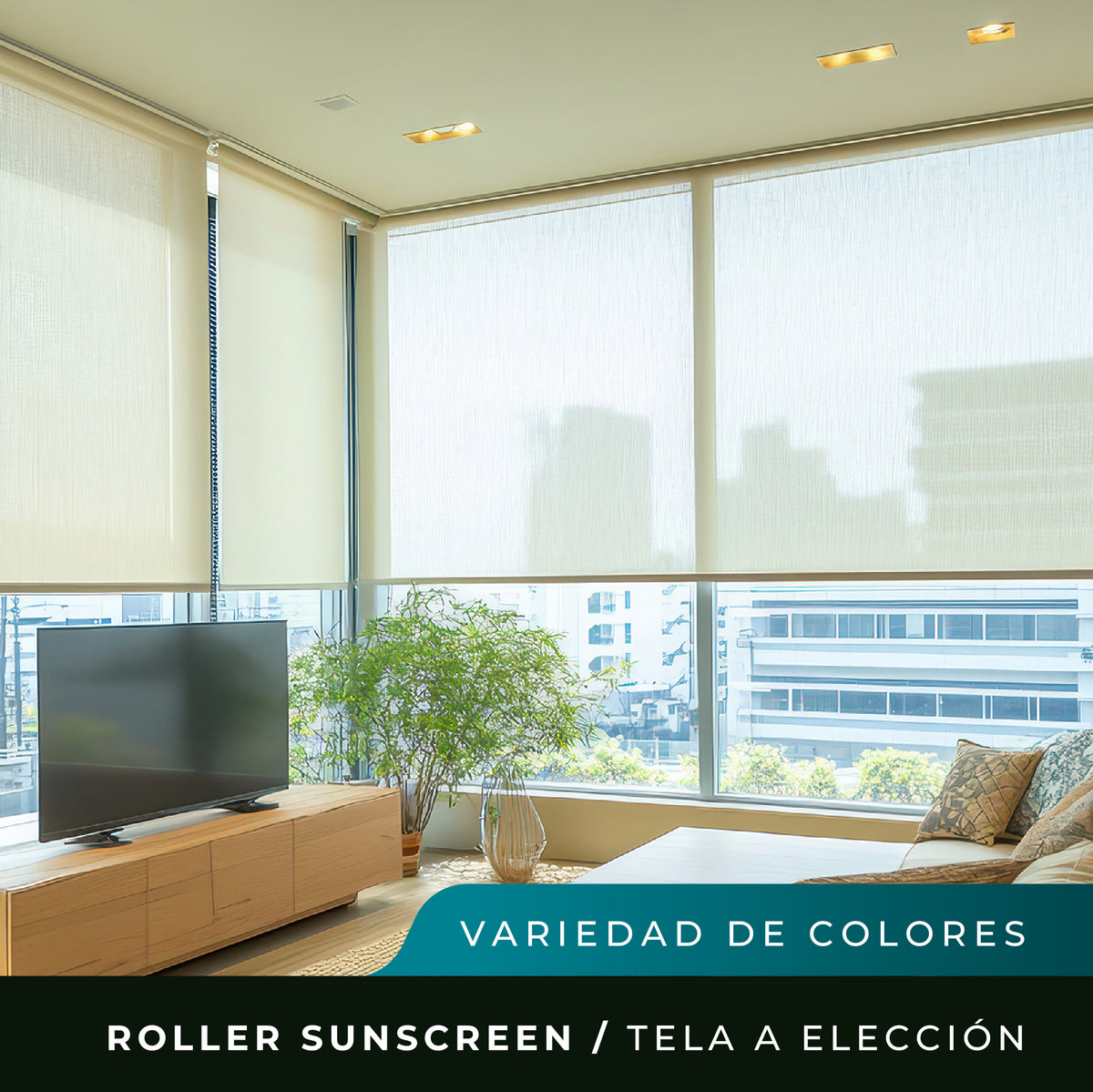 Cortina Roller Sunscreen - A medida