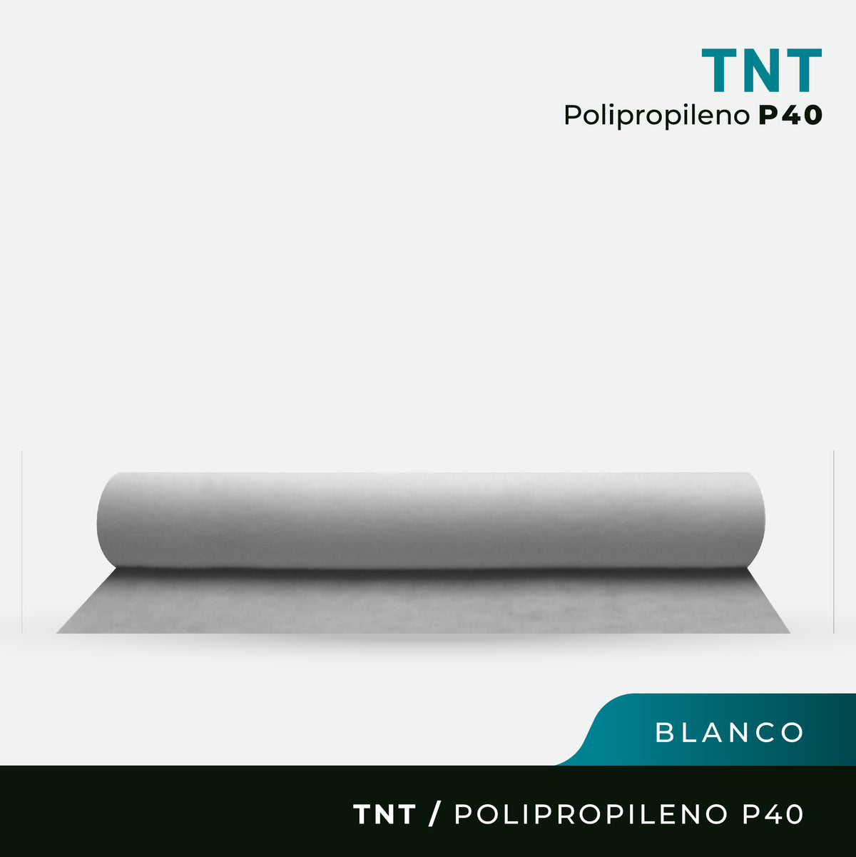 TNT Polipropileno P40 - 40grs/mt2 - 1,00 x 500Mts - Blanco