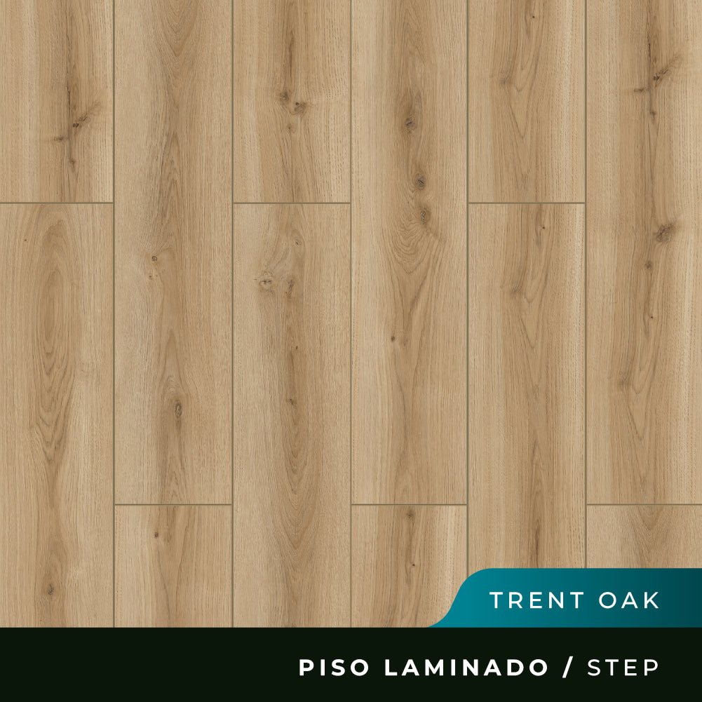 Piso Laminado Step Biselado - Trent Oak - 8mm
