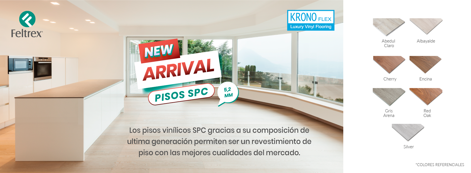 Feltrex, alfombras, pisos, persianas, textil hogar y aislantes.