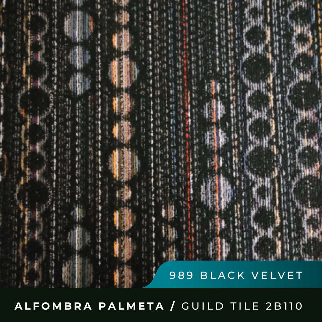 Alfombra Palmeta Guild Tile style 2B110 - 50 x 50Cms - 989 Black Velvet