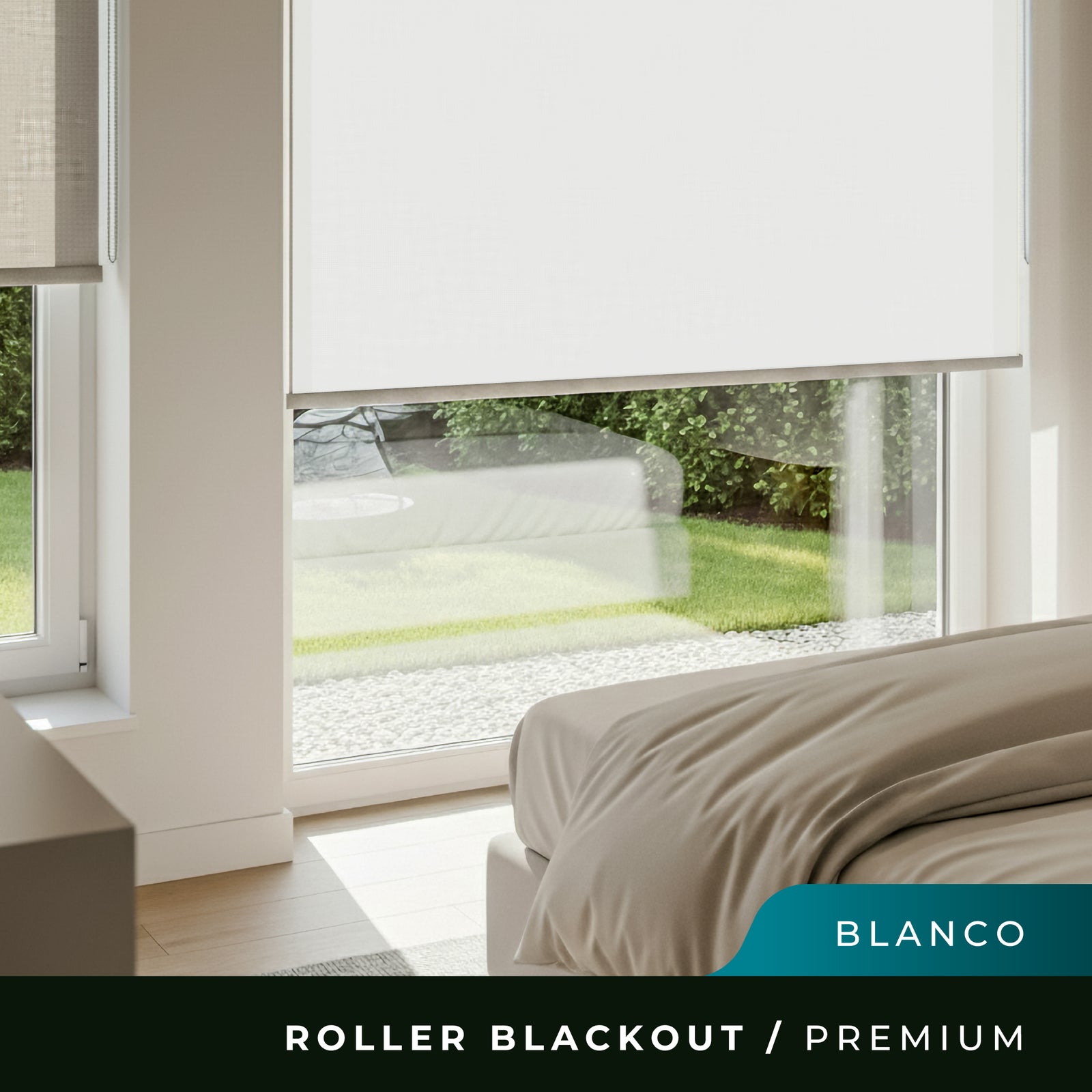 Cortina Roller Black Out Premium Prefabricadas - Blanca