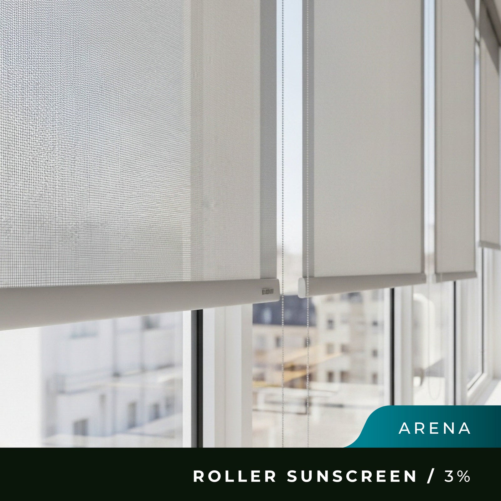Cortina Roller Sunscreen 3% Prefabricadas - Arena
