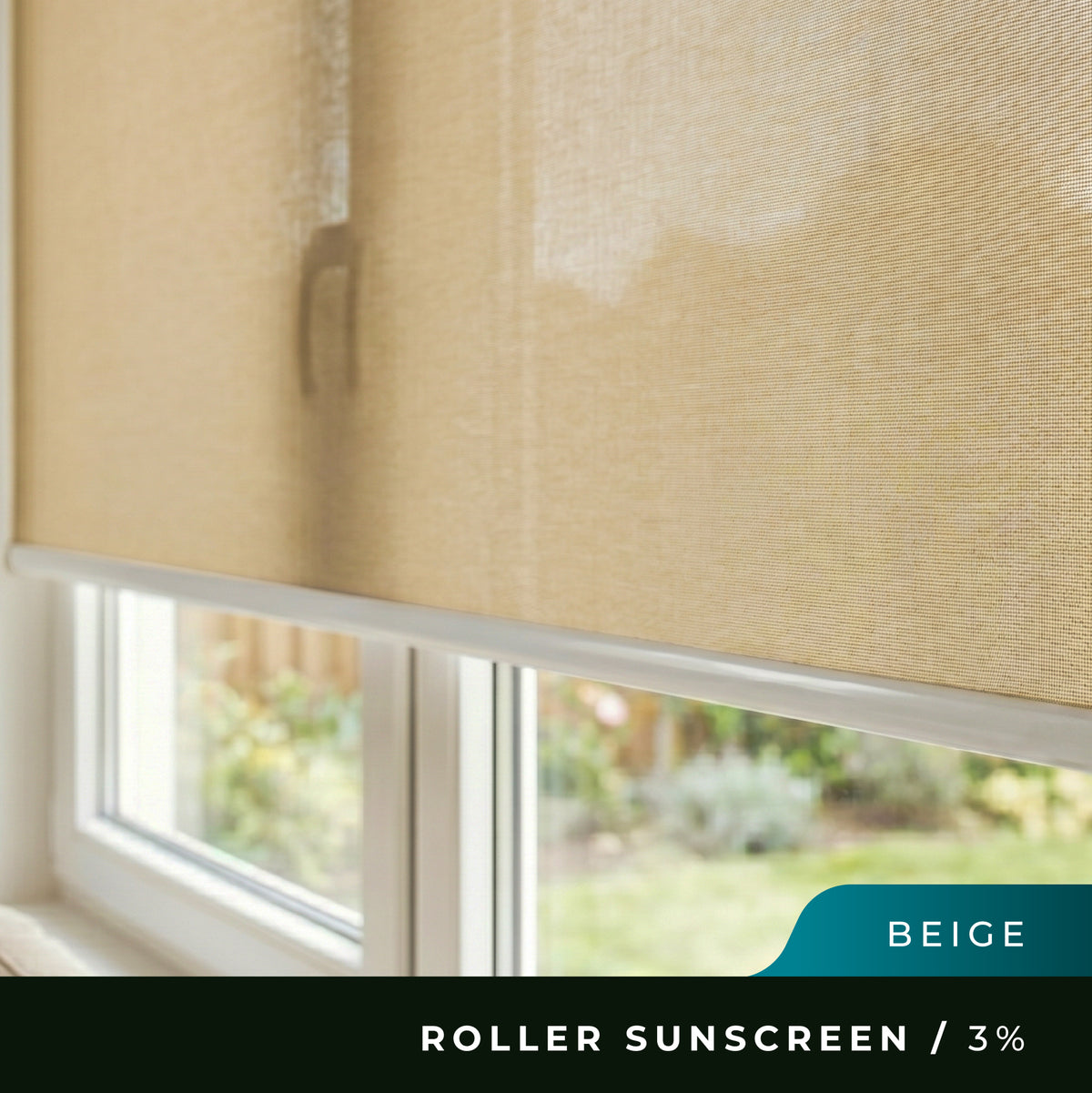 Cortina Roller Sunscreen 3% Prefabricadas - Beige