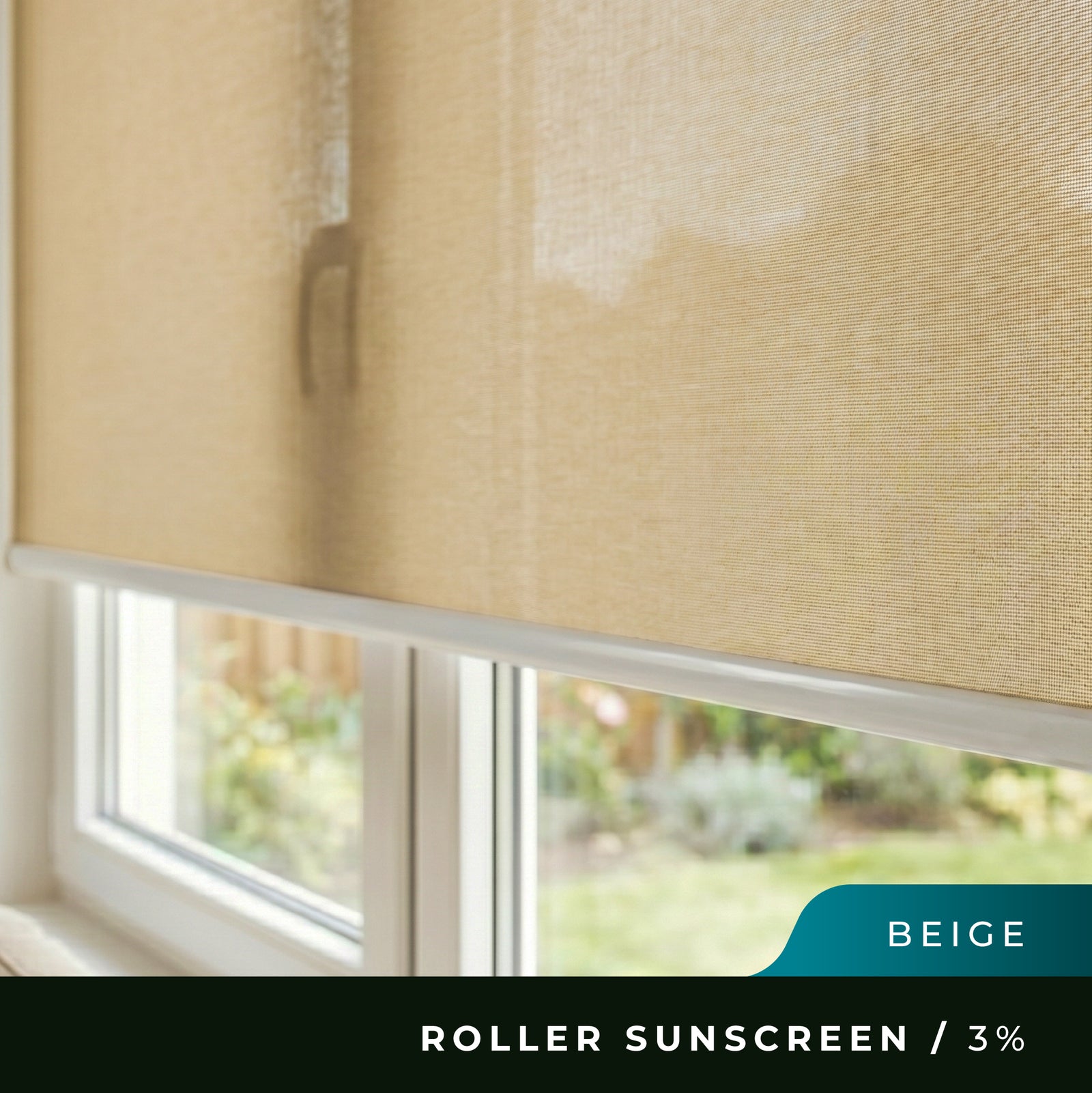 Cortina Roller Sunscreen 3% Prefabricadas - Beige