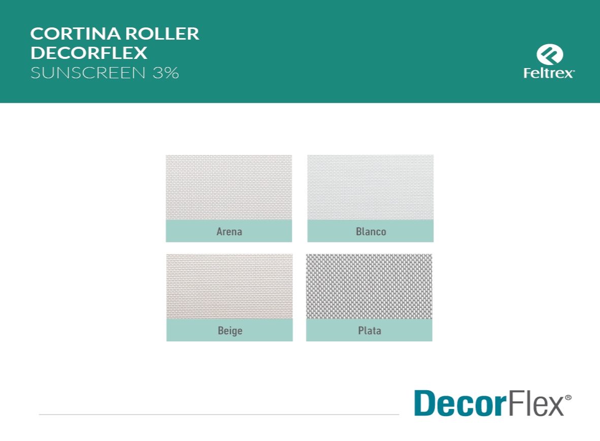 Cortina Roller Sunscreen 3% Beige Prefabricada